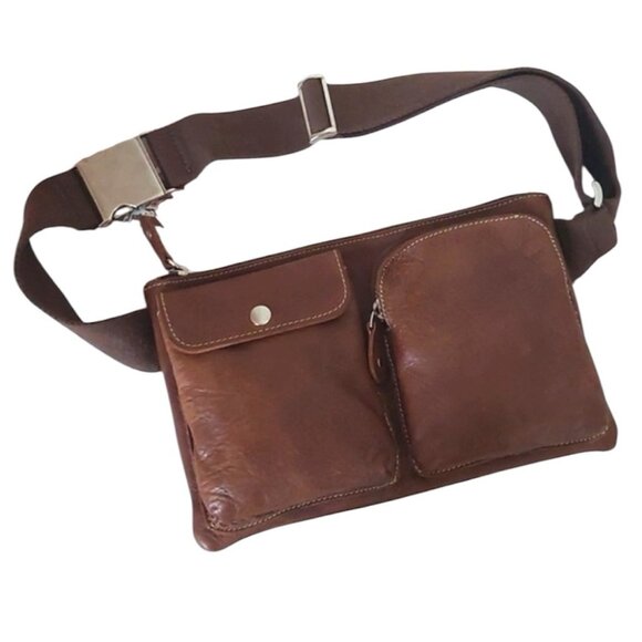 Vintage Roots Canada Unisex Genuine Leather Fanny Pack Belt Bag. - Picture 1 of 6